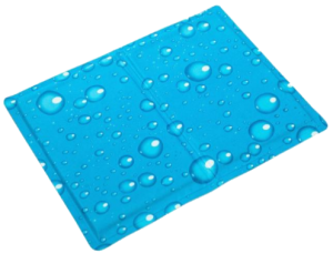 a blue cooling mat